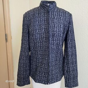 Due Per Due texture zip up jacket M